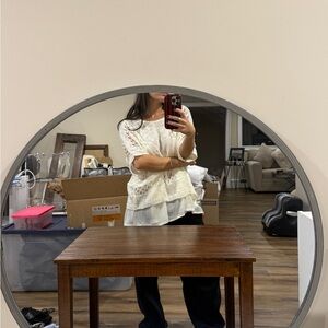 Elegant Cream Lace Women's Top